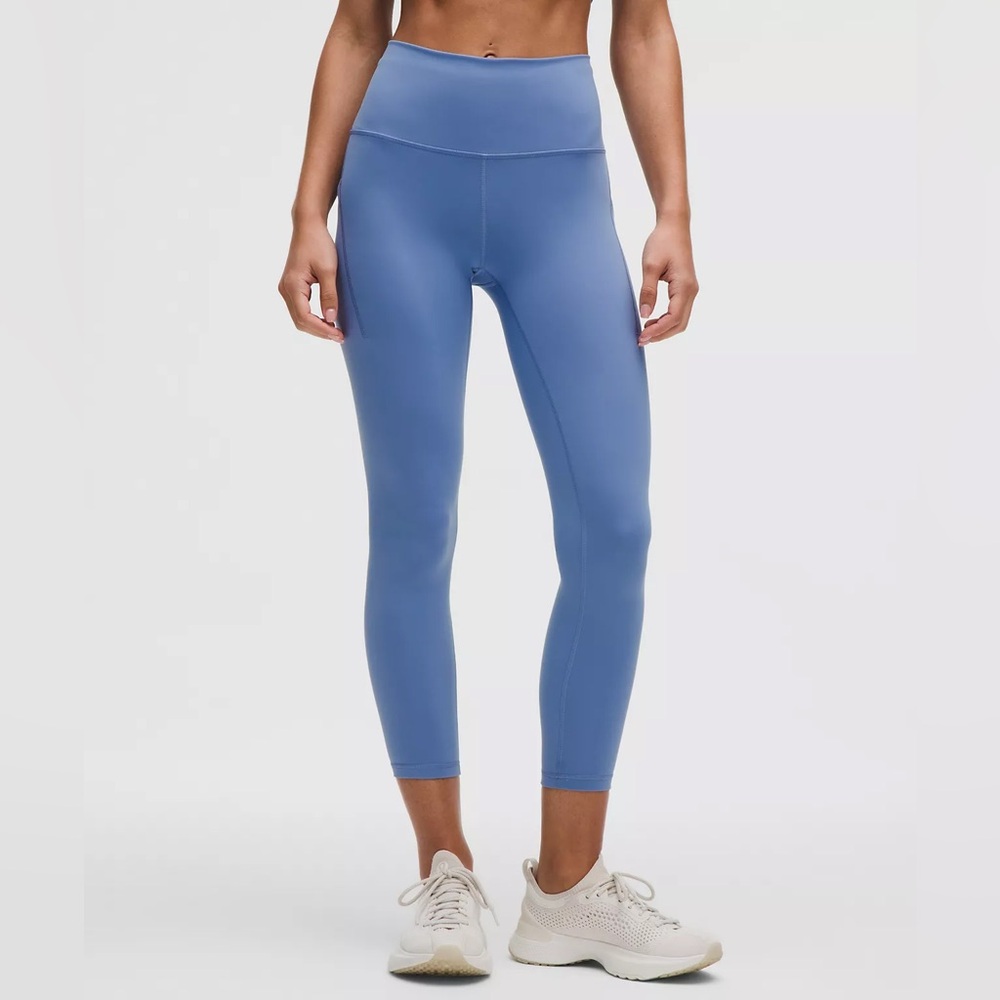 LULULEMON “Wunder Train High-Rise Tights with pockets 25” blue leggings - Picture 2 of 10